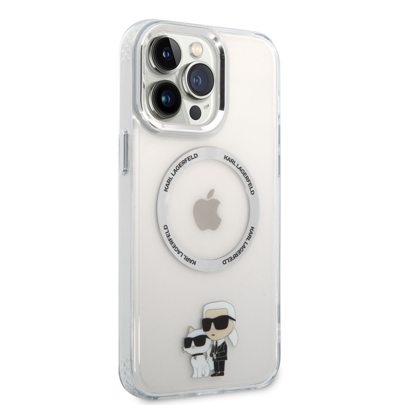 Karl Lagerfeld IML Karl and Choupette NFT MagSafe zadní kryt pro iPhone 13 Pro Max průhledný
