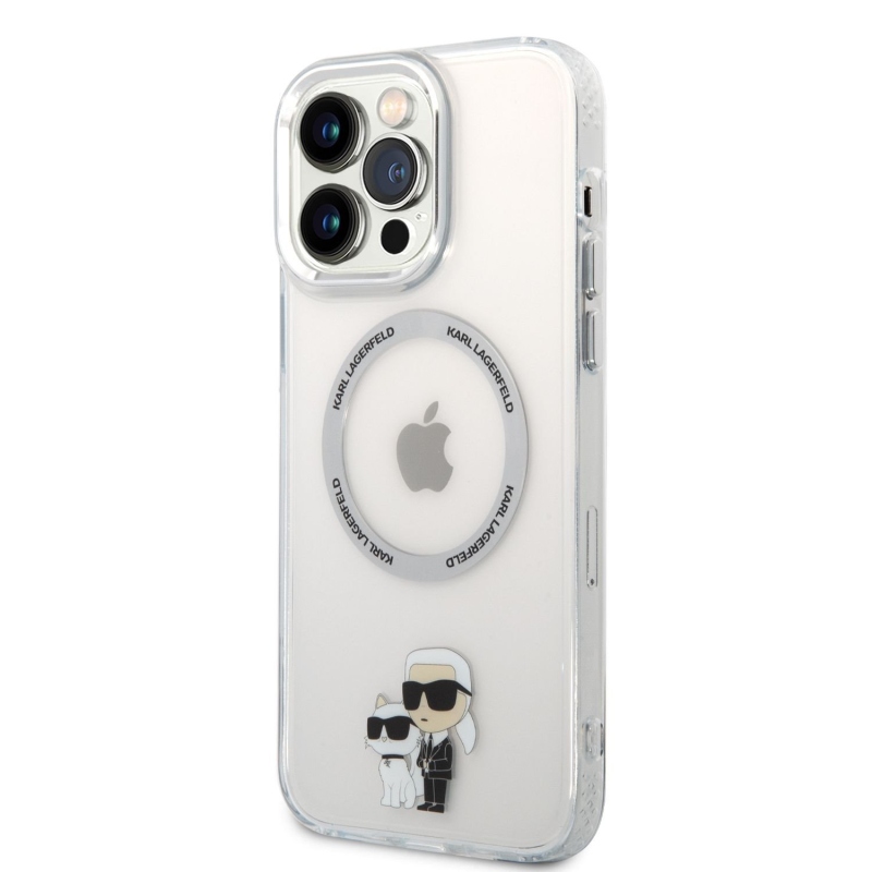Karl Lagerfeld IML Karl and Choupette NFT MagSafe zadní kryt pro iPhone 13 Pro Max průhledný