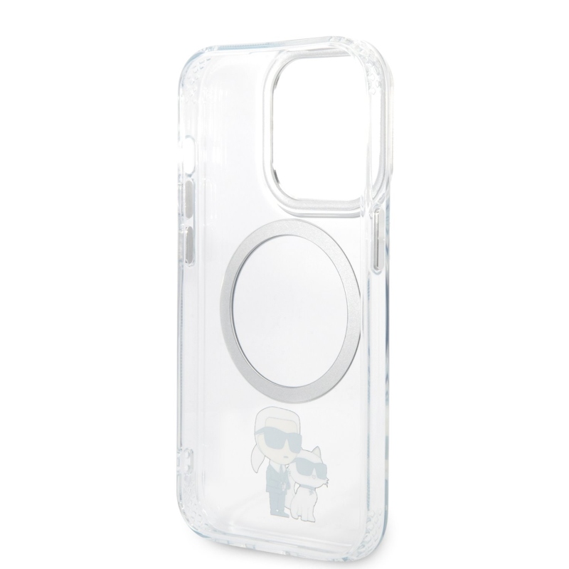 Karl Lagerfeld IML Karl and Choupette NFT MagSafe Zadní Kryt pro iPhone 13 Pro - průhledný