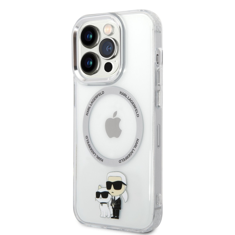 Karl Lagerfeld IML Karl and Choupette NFT MagSafe Zadní Kryt pro iPhone 13 Pro - průhledný