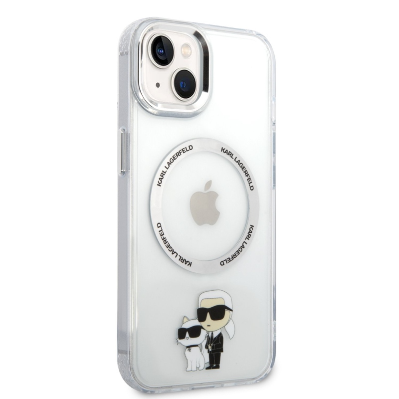 Karl Lagerfeld IML Karl and Choupette NFT MagSafe Zadní Kryt pro iPhone 13 - průhledný