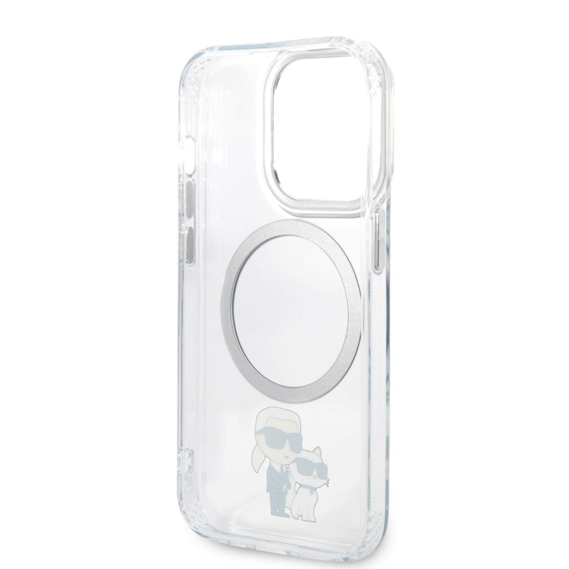 Karl Lagerfeld IML Karl and Choupette NFT MagSafe Zadní Kryt pro iPhone 15 Pro Max - průhledný