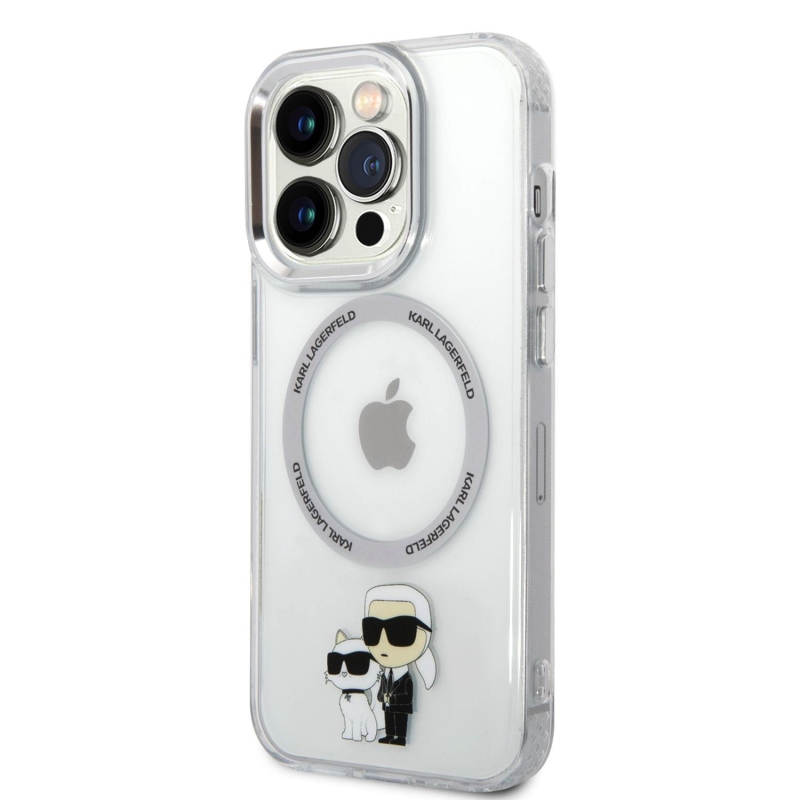 Karl Lagerfeld IML Karl and Choupette NFT MagSafe Zadní Kryt pro iPhone 15 Pro Max - průhledný