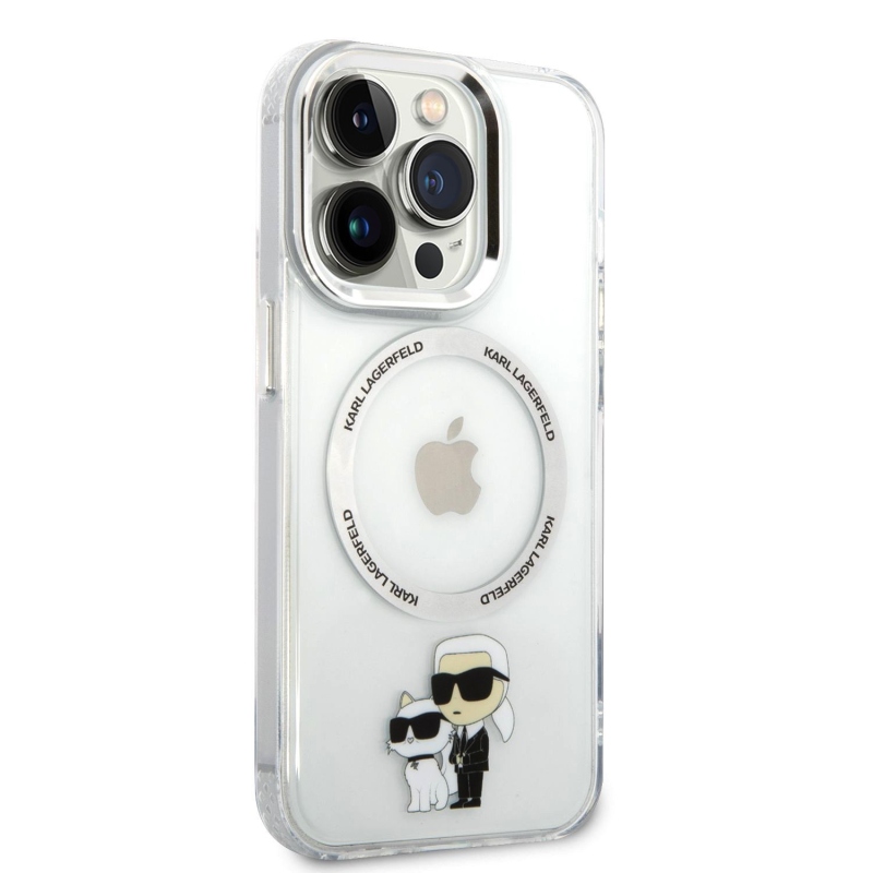 Karl Lagerfeld IML Karl and Choupette NFT MagSafe Zadní Kryt pro iPhone 15 Pro Max - průhledný