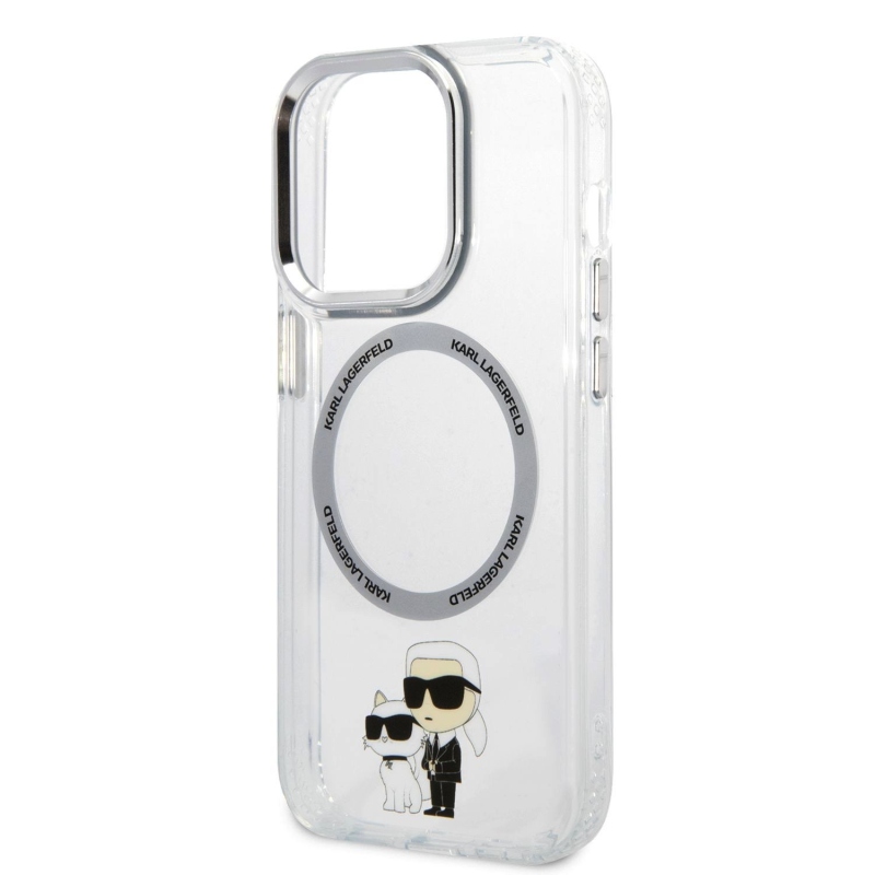 Karl Lagerfeld IML Karl and Choupette NFT MagSafe Zadní Kryt pro iPhone 15 Pro Max - průhledný