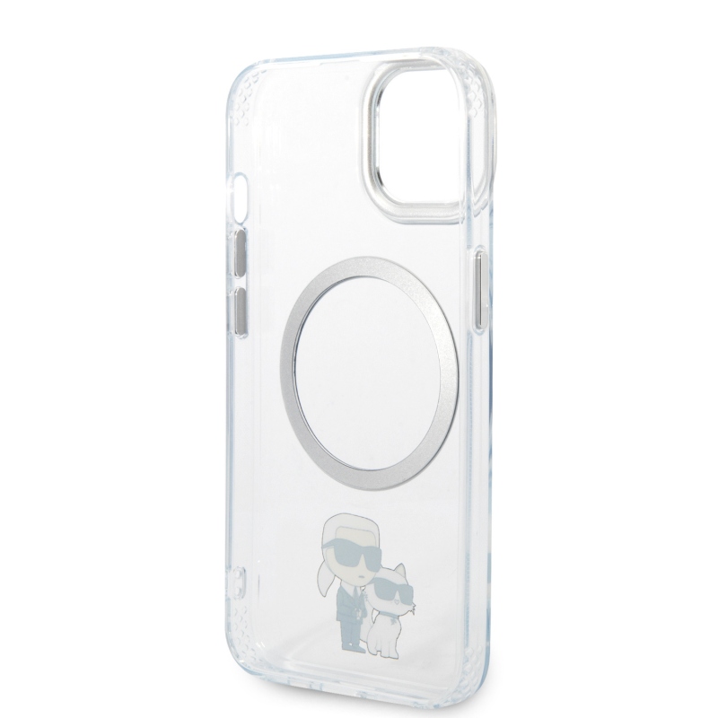 Karl Lagerfeld IML Karl and Choupette NFT MagSafe Zadní Kryt pro iPhone 15 - průhledný