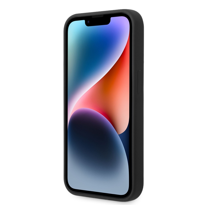 Karl Lagerfeld Liquid silikonový Choupette zadní kryt pro iPhone 14 Pro Max černý