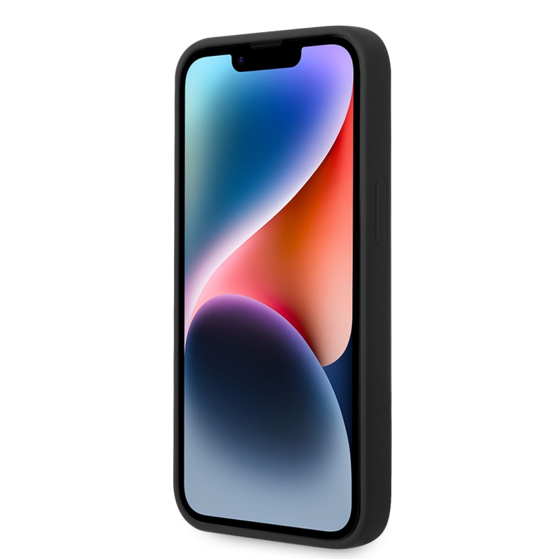Karl Lagerfeld Liquid silikonový Karl Head zadní kryt pro iPhone 14 Plus černý
