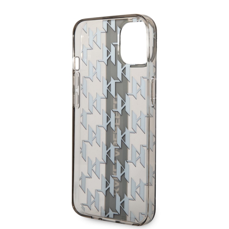 Karl Lagerfeld Monogram Vertical Stripe zadní kryt pro iPhone 14 Plus černý