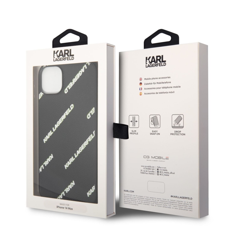 Karl Lagerfeld PU zadní kryt pro iPhone 14 Plus černý