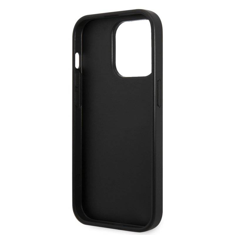 Karl Lagerfeld PU Grained Leather Logomania zadní kryt pro iPhone 14 Pro Max černý