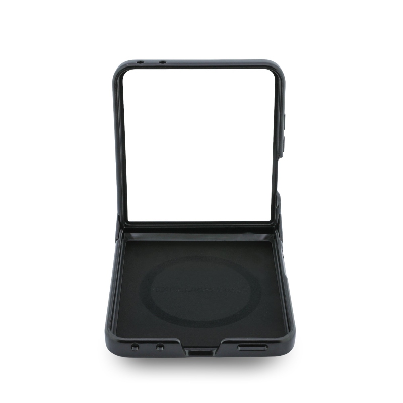 Karl Lagerfeld PU Karl and Choupette Heads Magnetic Zadní Kryt pro Samsung Galaxy Z Flip 8 Black