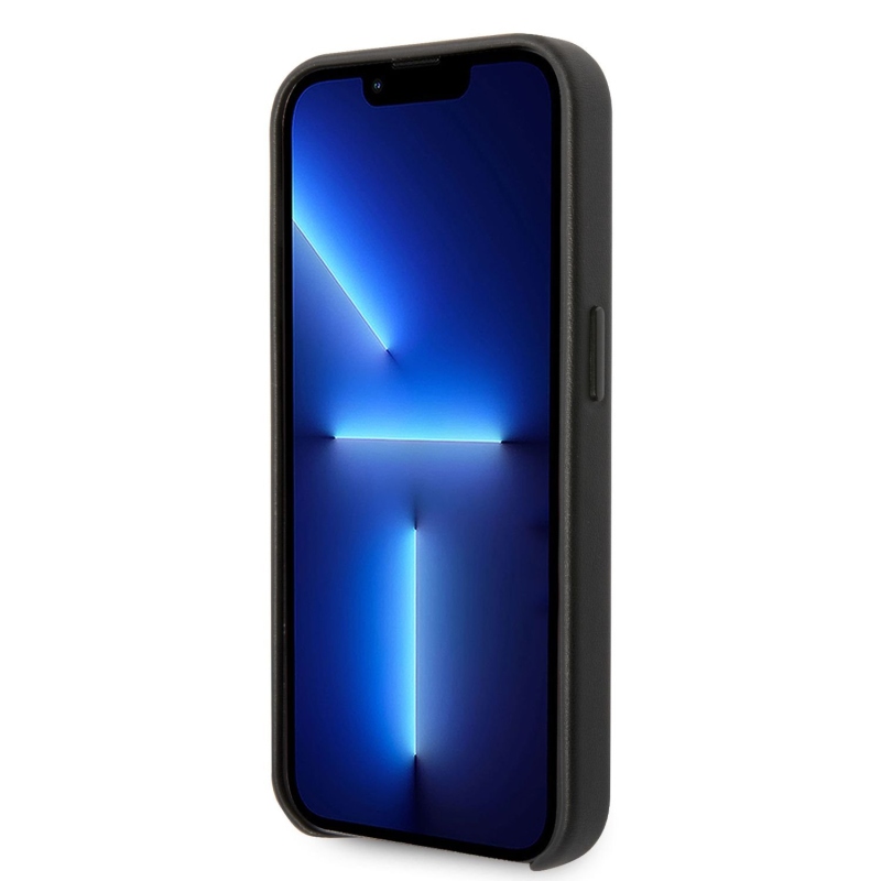 Karl Lagerfeld PU Leather Perforated Logo zadní kryt pro iPhone 14 Pro Max černý