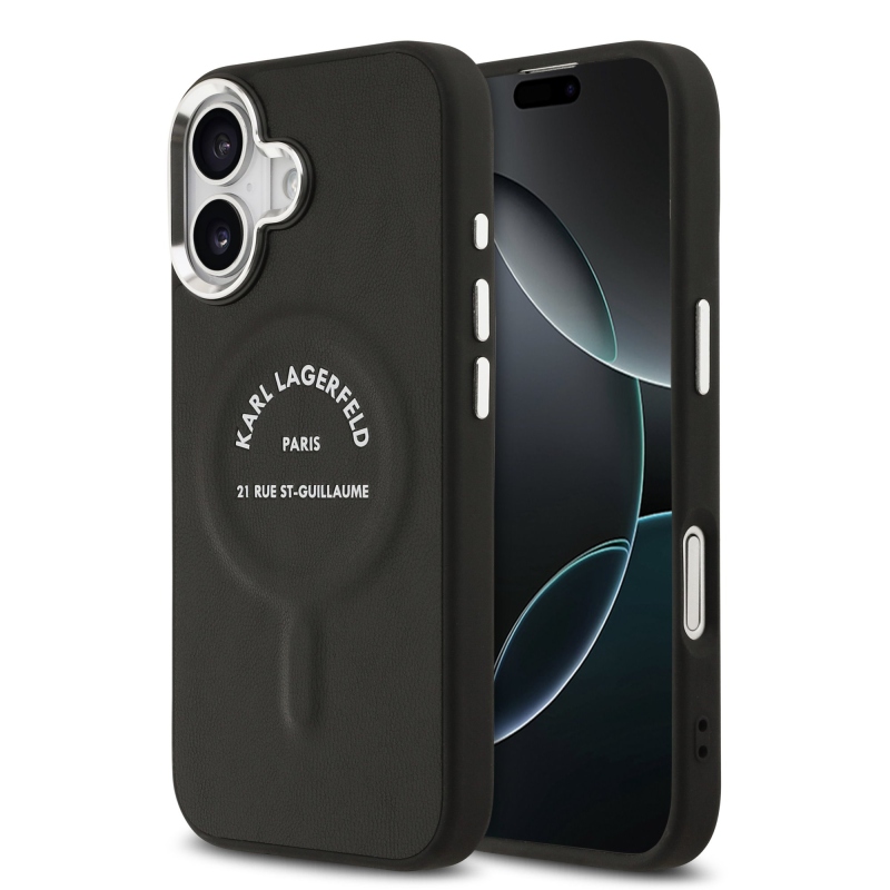 Karl Lagerfeld PU RSG Logo MagSafe Zadní Kryt pro iPhone 17 Black