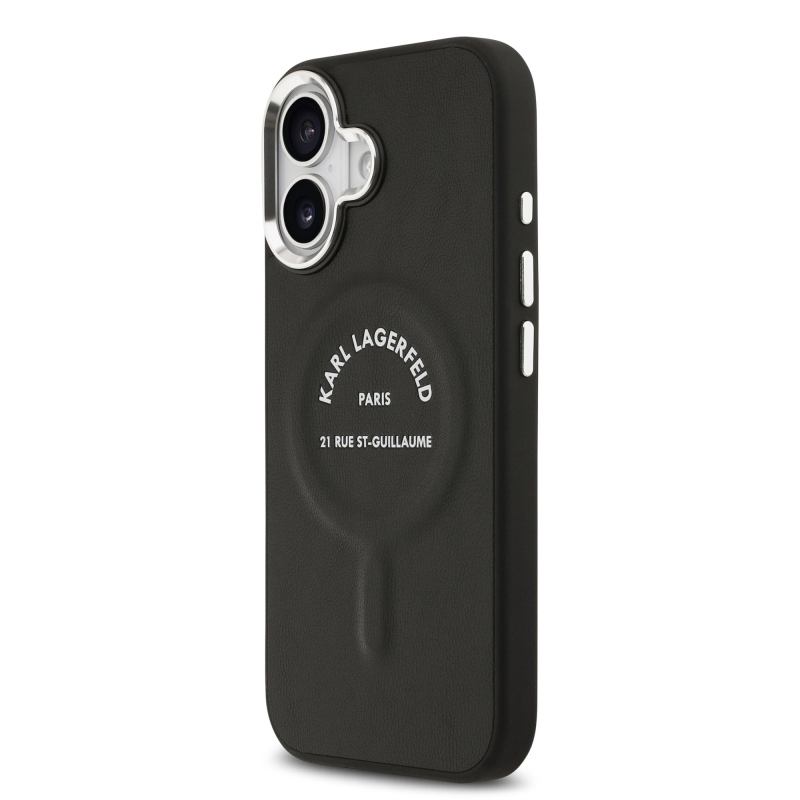 Karl Lagerfeld PU RSG Logo MagSafe Zadní Kryt pro iPhone 17 Black