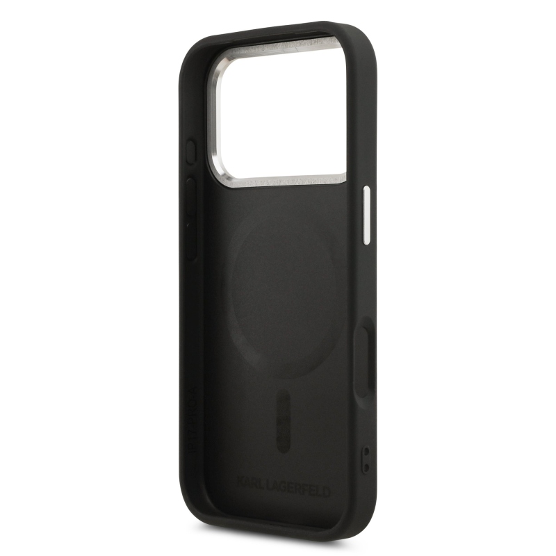 Karl Lagerfeld PU RSG Logo MagSafe Zadní Kryt pro iPhone 17 Pro Black