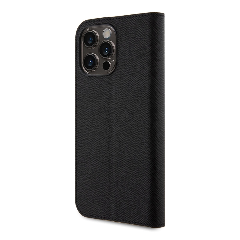Karl Lagerfeld PU Saffiano Karl and Choupette NFT Book pouzdro pro iPhone 15 Pro Max černý