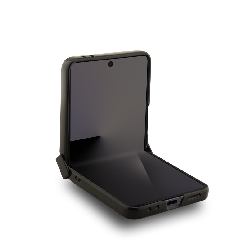 Karl Lagerfeld PU Saffiano Karl and Choupette Zadní Kryt pro Samsung Galaxy Z Flip 7 Black