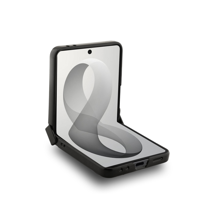 Karl Lagerfeld PU Saffiano Karl and Choupette Zadní Kryt pro Samsung Galaxy Z Flip 8 Black
