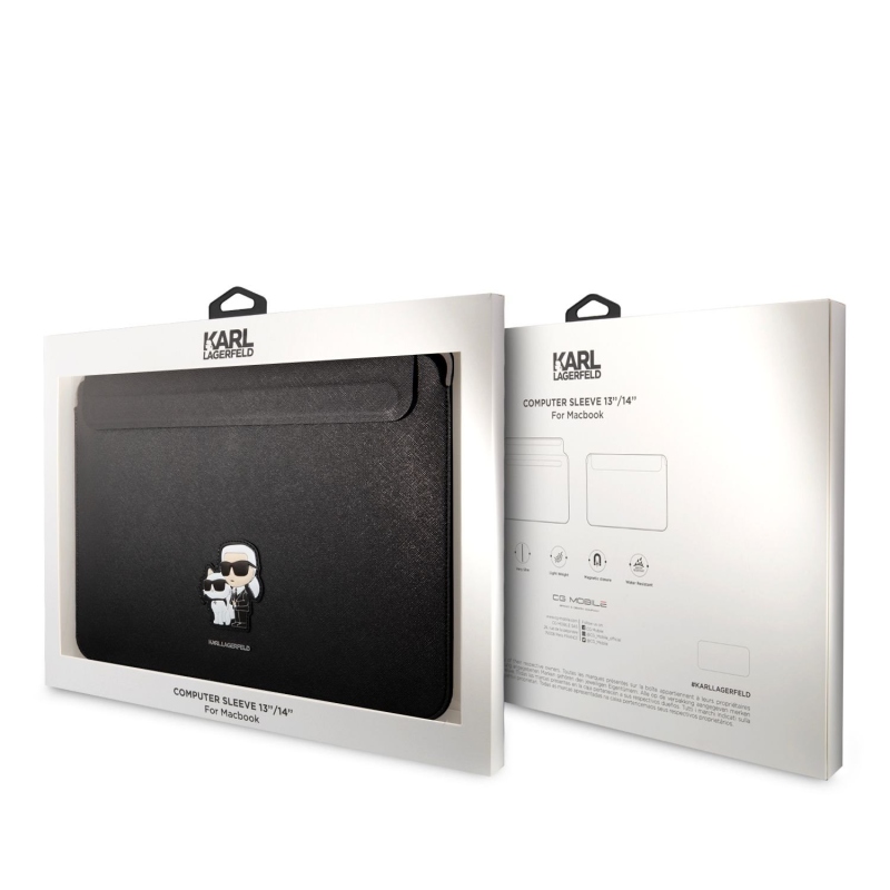 Karl Lagerfeld Saffiano Karl and Choupette NFT Computer Sleeve 13/14