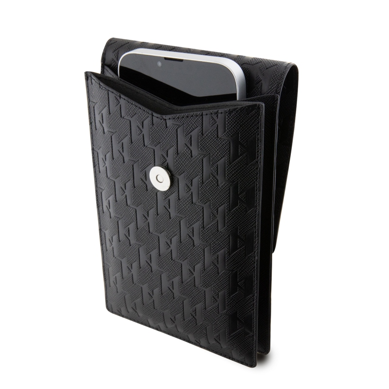 Karl Lagerfeld Saffiano Monogram Wallet Phone Bag Choupette NFT černý