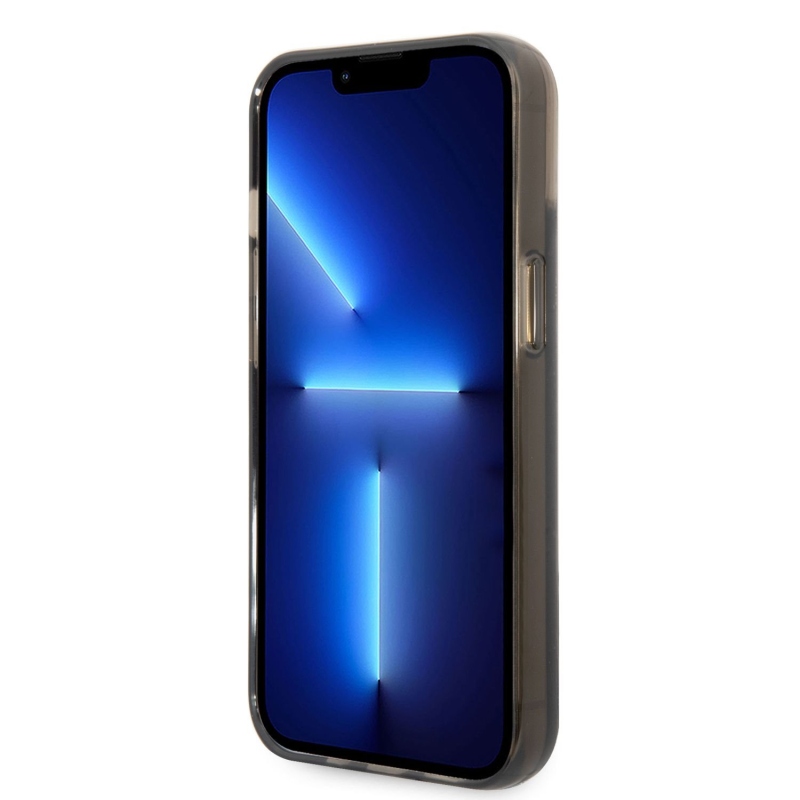 Karl Lagerfeld Translucent Liquid Glitter Zadní Kryt pro iPhone 14 Plus Black