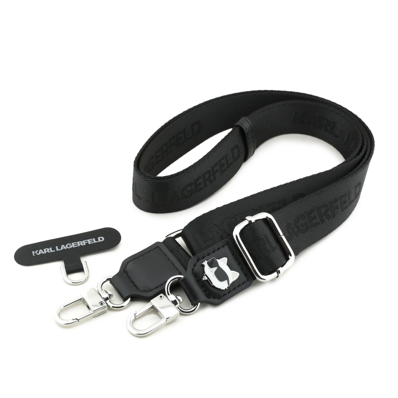 Karl Lagerfeld Universal Crossbody Popruh Choupette Patch Black