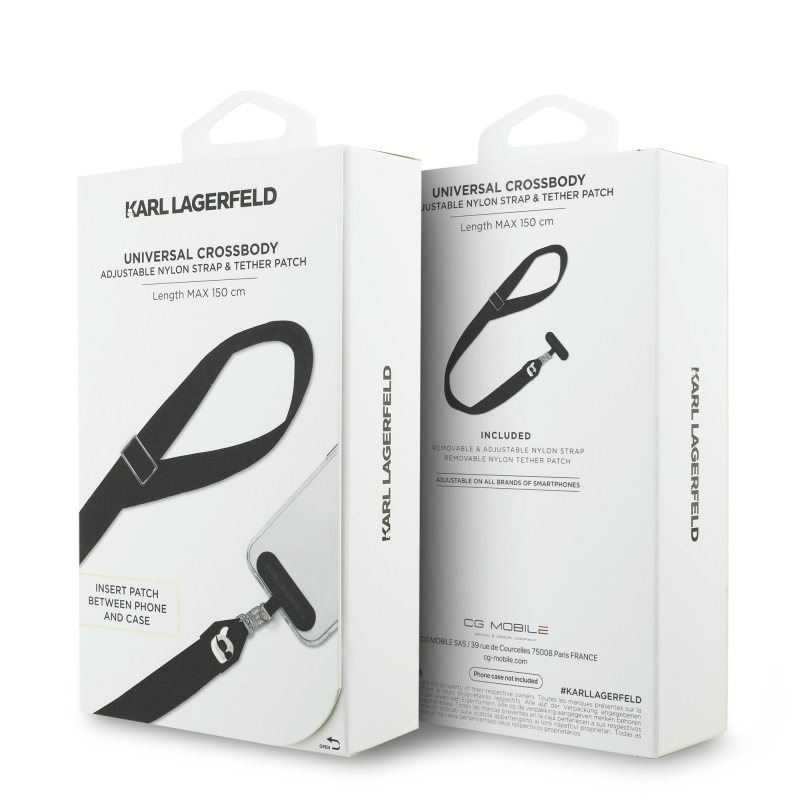 Karl Lagerfeld Universal Crossbody Popruh Karl Patch Black