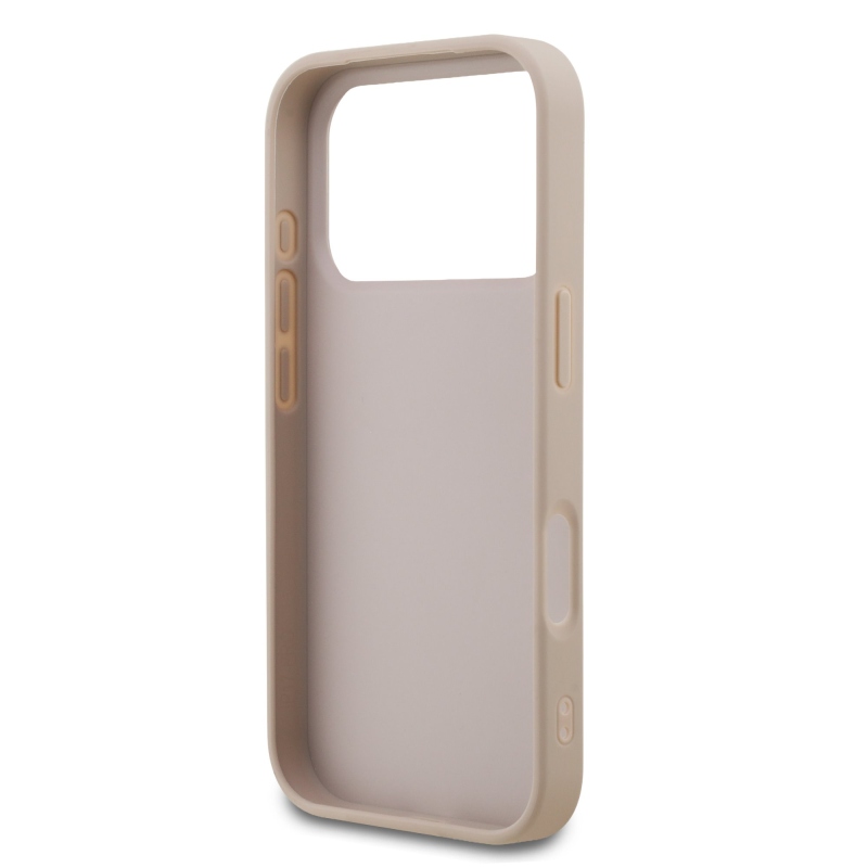 Guess PU 4G Stripe Zadní Kryt pro iPhone 17 Pro Pink