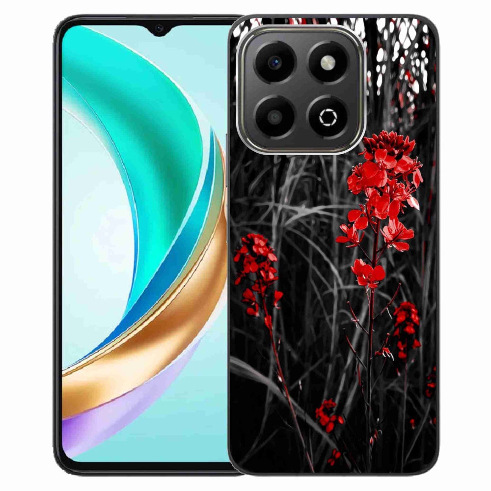 Gelový kryt mmCase na Honor X6b - červená rostlina