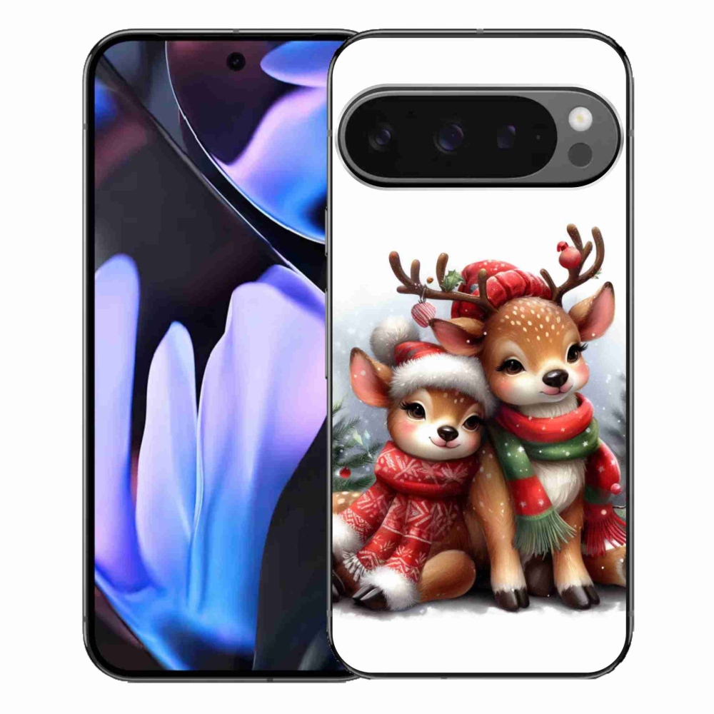 Gelový kryt mmCase na Google Pixel 9 Pro XL - vánoční sobi