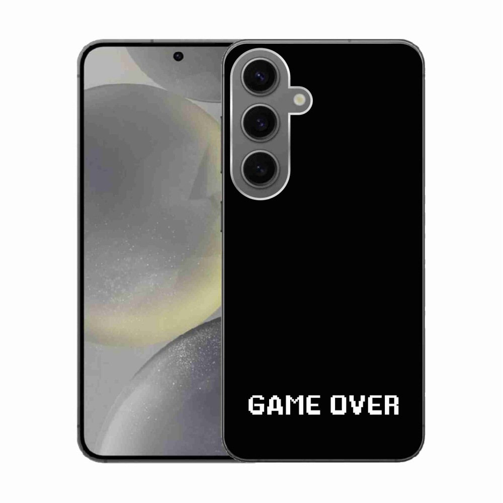 Gelový kryt mmCase na Samsung Galaxy S24 - game over černé pozadí