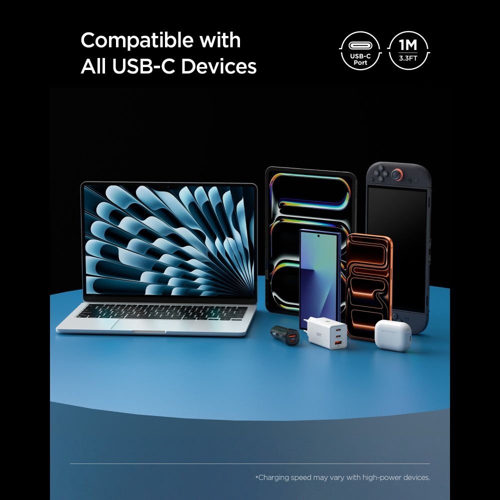 Spigen EB10010CCA datový kabel USB-C/USB-C 100W 1m - černý