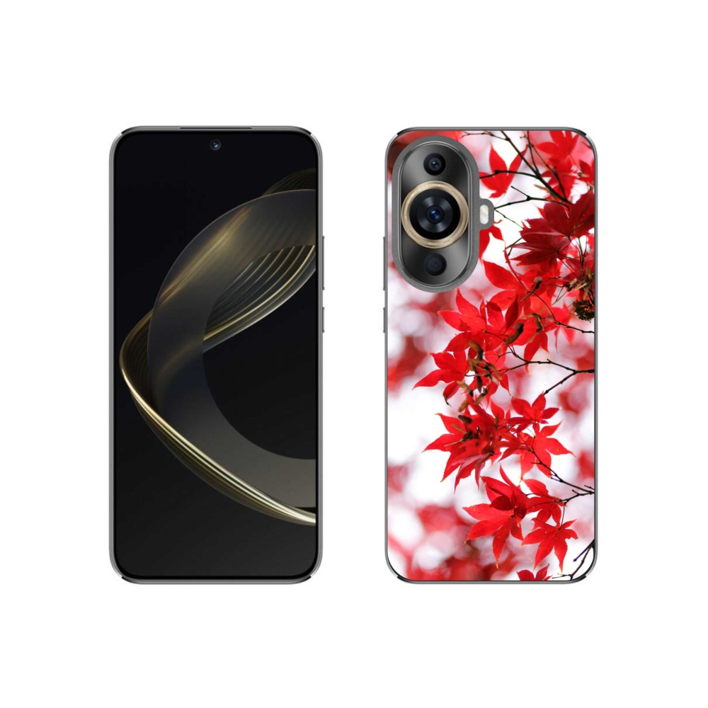 Gelový kryt mmCase na Huawei Nova 11 - červené listy