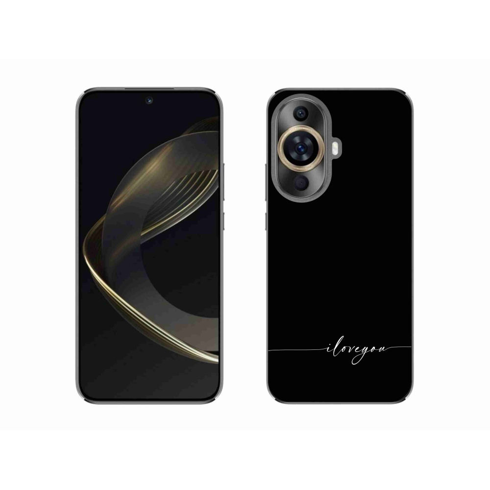 Gelový kryt mmCase na Huawei Nova 11 - I love you černé pozadí