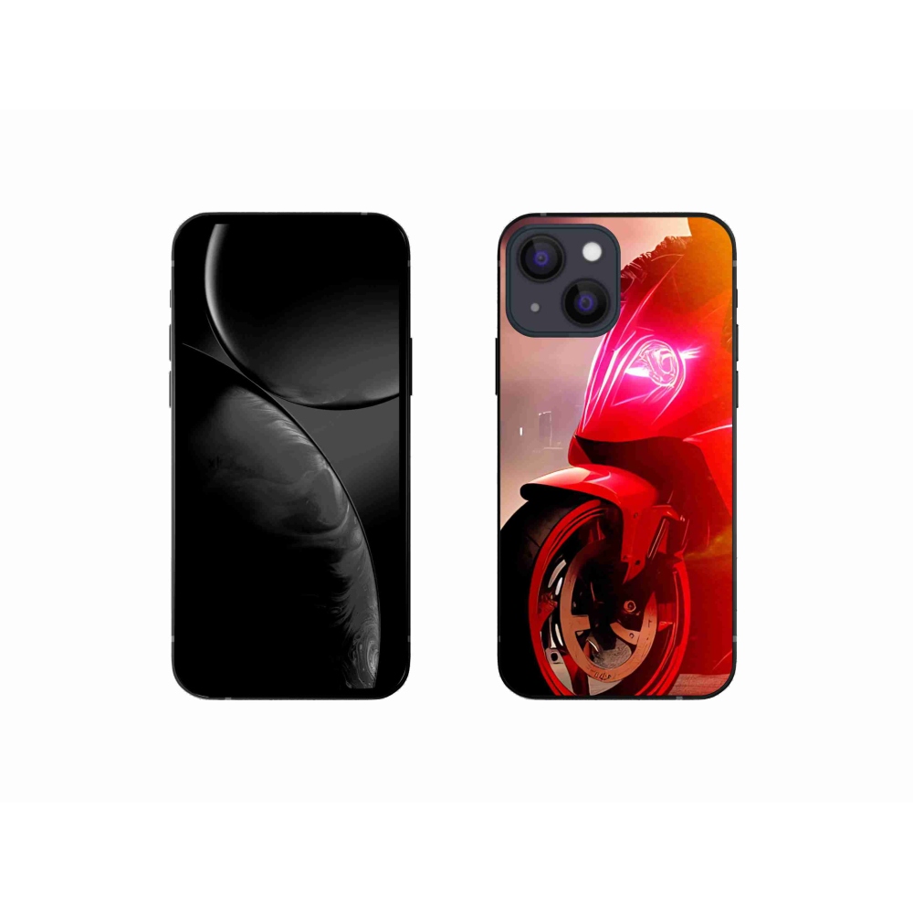 Gelový kryt mmCase na iPhone 13 mini - motorka
