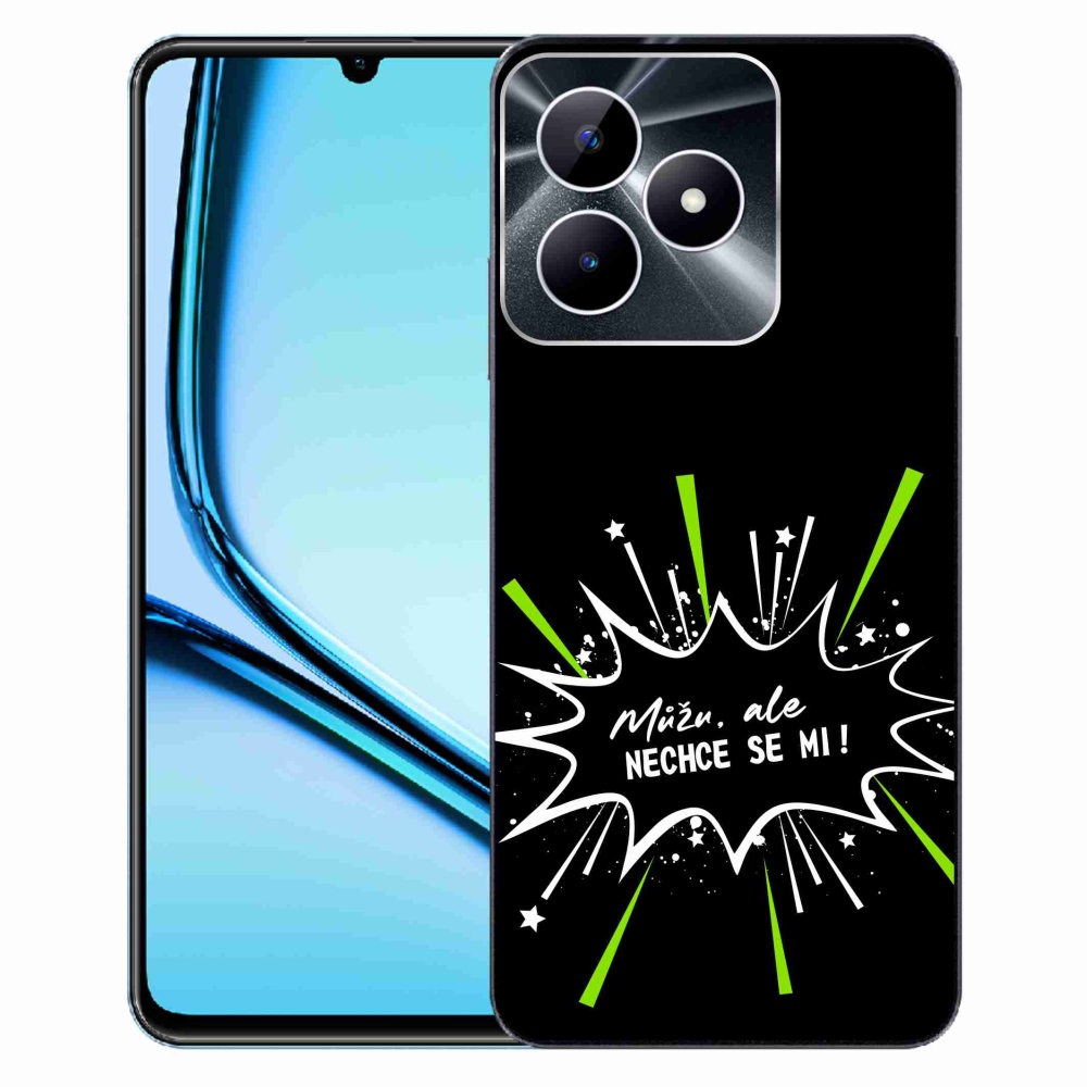 Gelový kryt mmCase na Realme Note 50 - vtipný text 11 černé pozadí