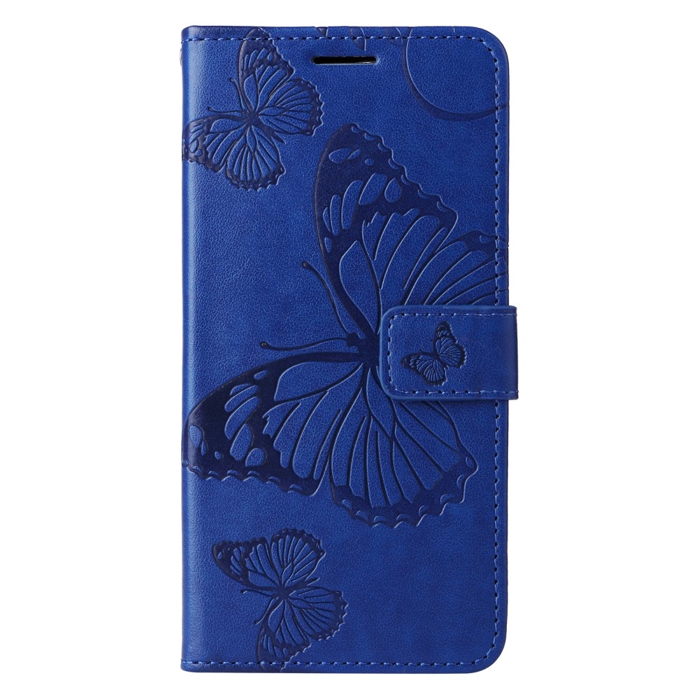 Big Butterfly knížkové pouzdro na iPhone 16e - modré