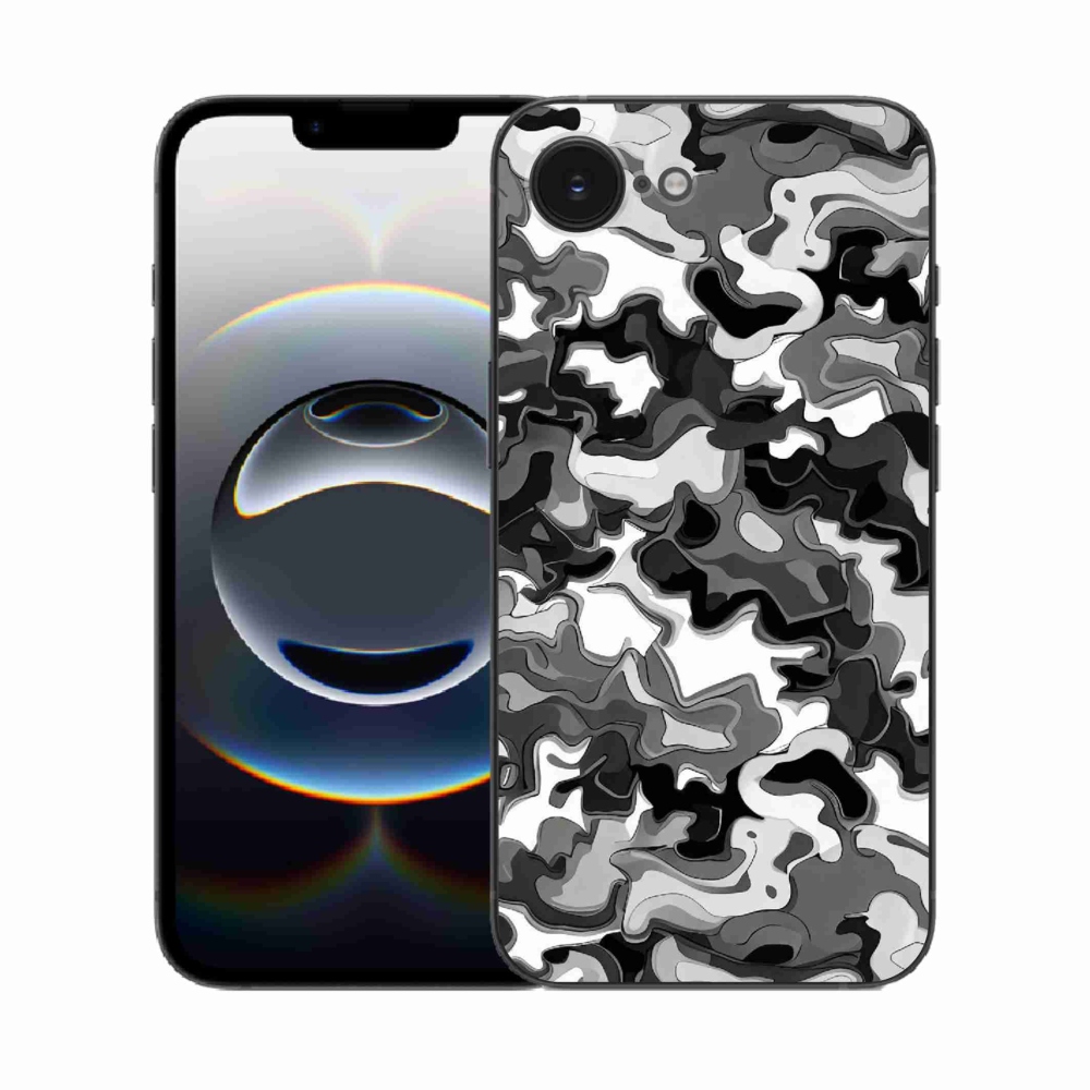 Gelový kryt mmCase na iPhone 16e - maskáčový vzor 3