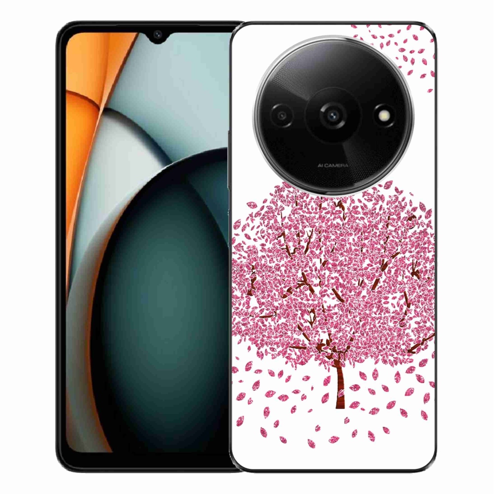 Gelový kryt mmCase na Xiaomi Redmi A3 - kreslený strom s listy