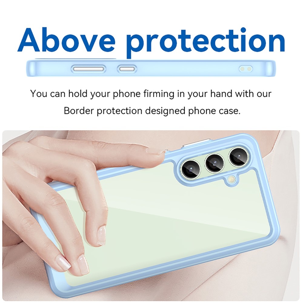 Gelový obal s pevnými zády na Samsung Galaxy S24 FE - modrý