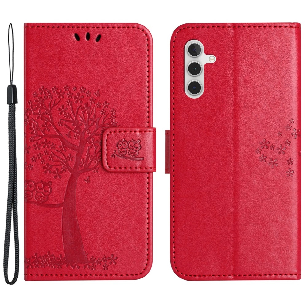 Tree knížkové pouzdro na Samsung Galaxy S23 FE - červené