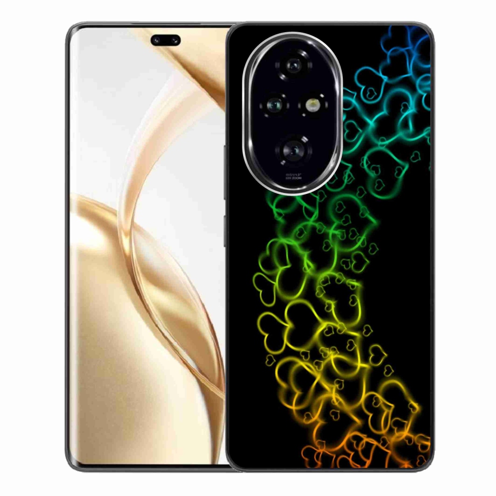 Gelový kryt mmCase na Honor 200 Pro 5G - barevná srdíčka