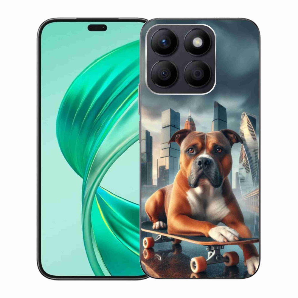Gelový kryt mmCase na Honor X8b - pes na skateboardu
