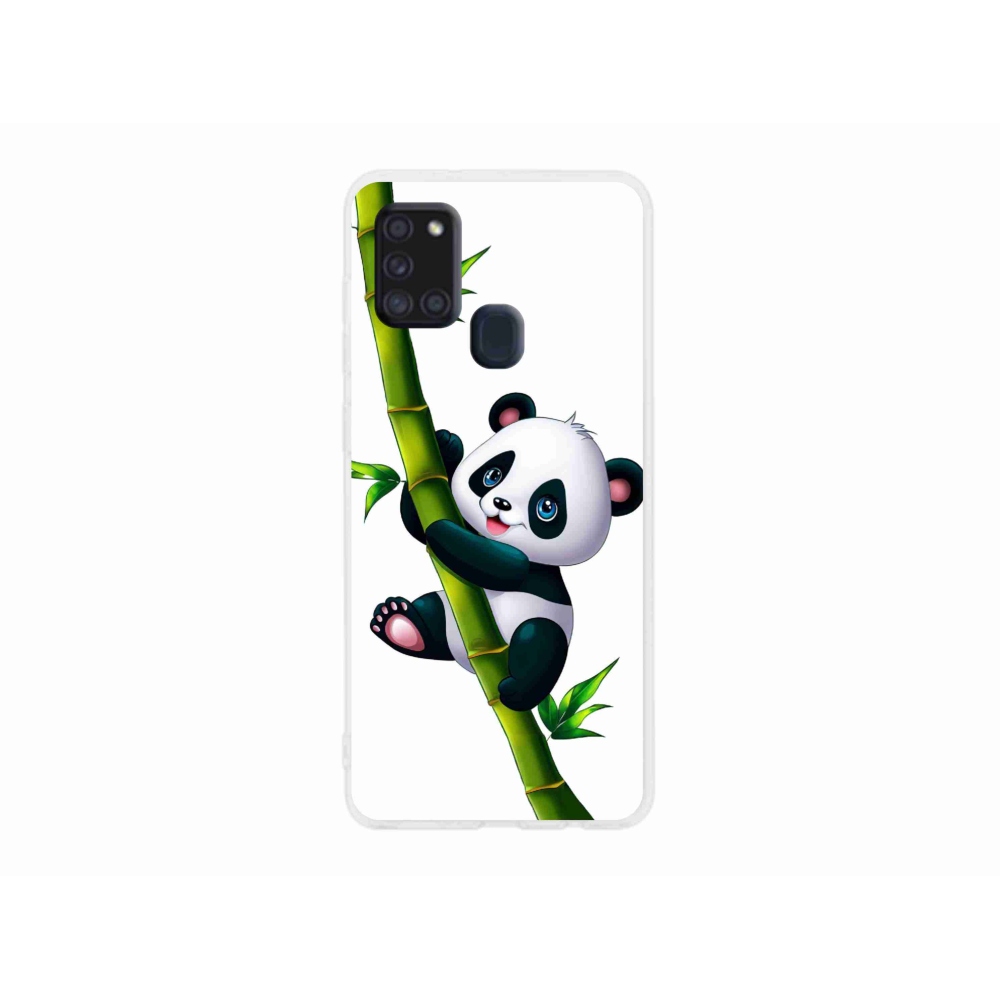 Gelový kryt mmCase na Samsung Galaxy A21s - panda na bambusu