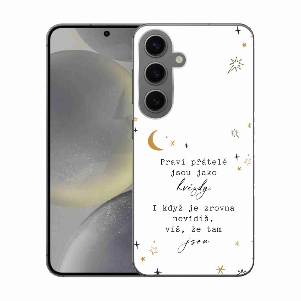 Gelový kryt mmCase na Samsung Galaxy S24 - citát 6 bílé pozadí