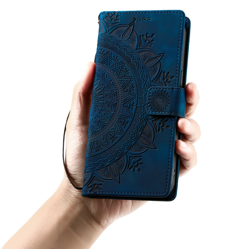 Mandalas knížkové pouzdro na Xiaomi Redmi Note 14 - modré