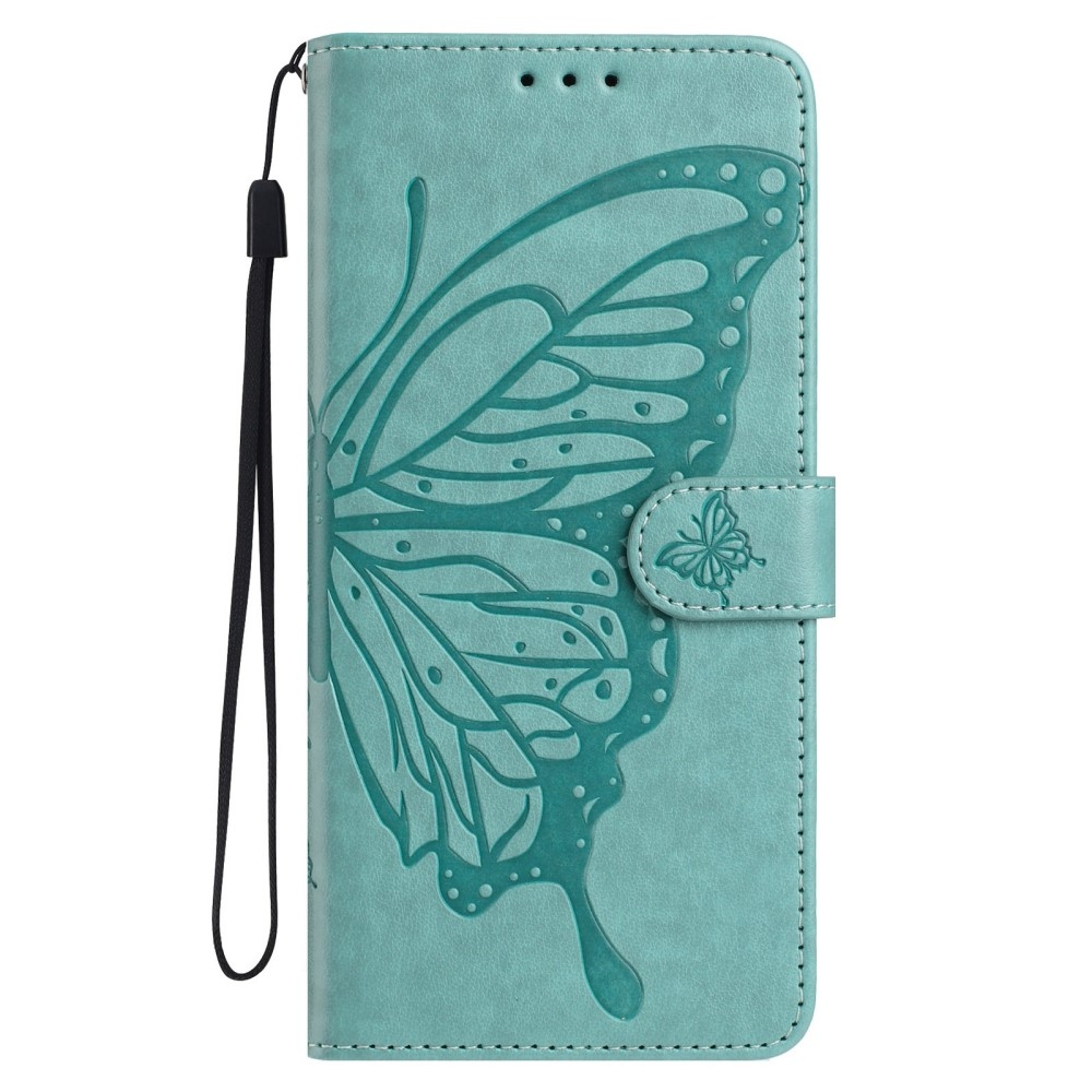 Floral Butterfly knížkové pouzdro na Xiaomi Redmi A5 (171.7x77.8x8.3mm) - modrozelené