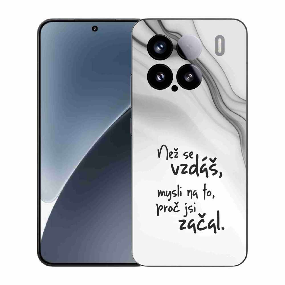 Gelový kryt mmCase na Xiaomi 15 - citát 2 bílé pozadí