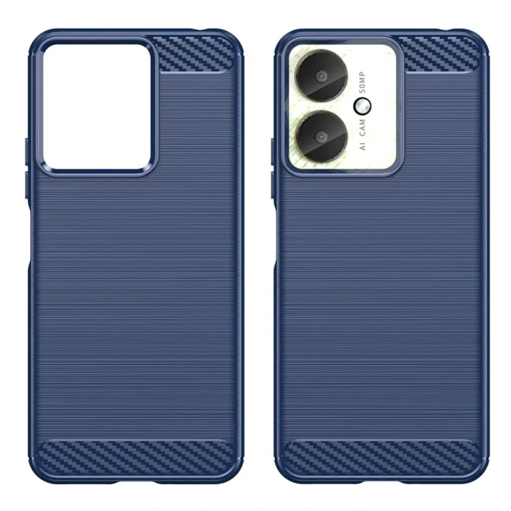 Carbon odolný gelový obal na Xiaomi Poco C65/Redmi 13C 4G/5G - modrý